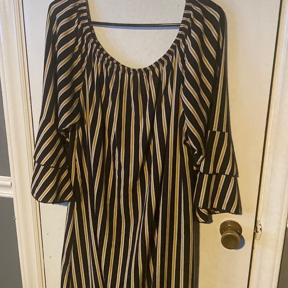 black with white and yellow stripes